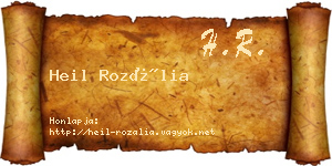 Heil Rozália névjegykártya